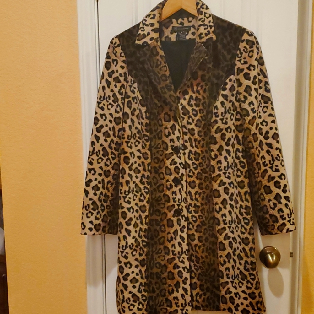 INC International Concepts Animsl Print  coat Size M